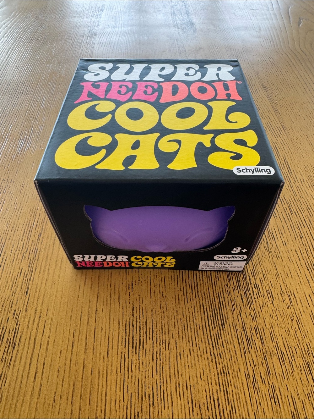 Rare Schylling SUPER NeeDoh Cool Cats Purple JUMBO Squishy HTF